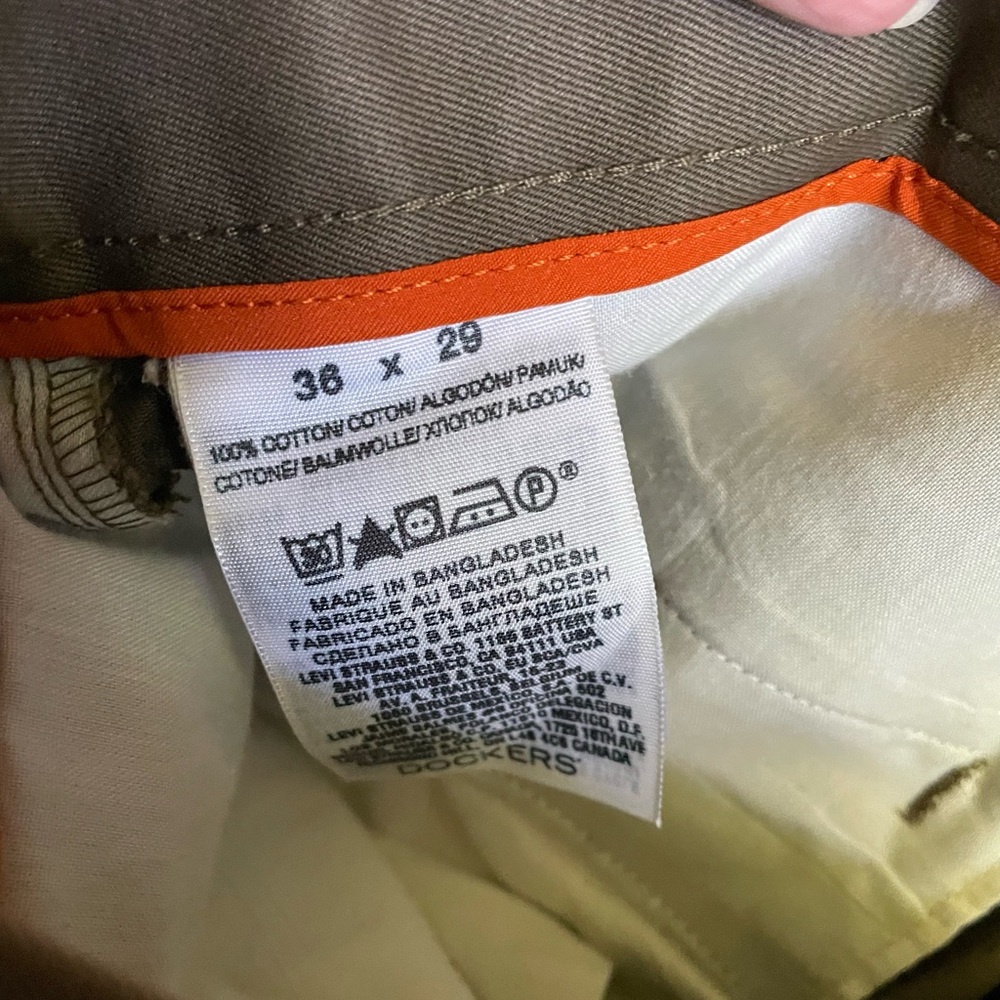 Men’s Dockers Dress Pants Slacks Size 36x29 Brown - Picture 4 of 4